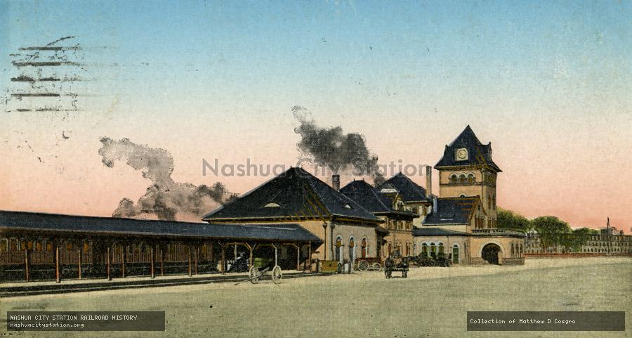 Postcard: Union Station, Manchester, New Hampshire